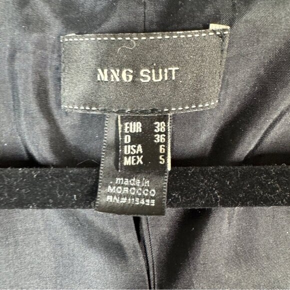 Mango Turtle High Neck Y2K Aesthetic Zip Up Gray Wool Belted Jacket Size 6 - Picture 9 of 16